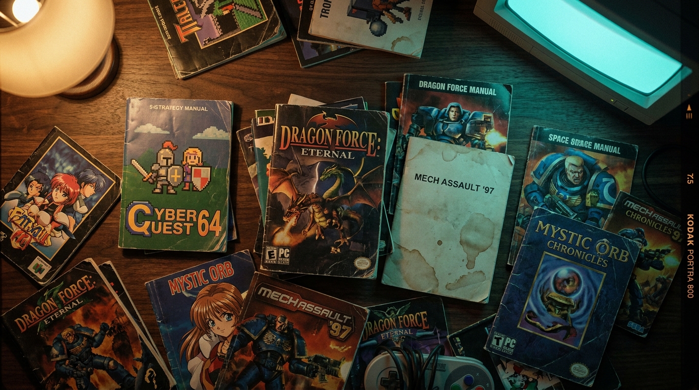 Vintage game manuals collection
